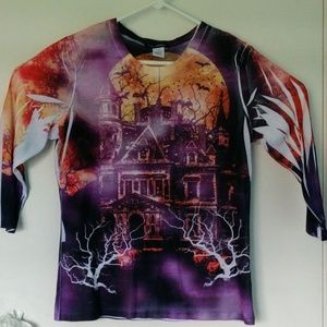 SML Sport Halloween Haunted House Shirt Blouse S
